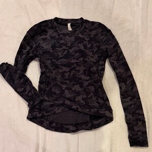 lululemon athletica Black Camo Long Sleeve Tee